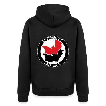VAGUE NOIRE ANTIFASCISTE - Veste à capuche bio Premium Unisexe - noir - Dos - Nico (187cm)