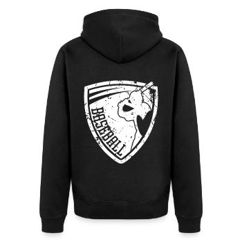 Base-ball - Veste à capuche bio Premium Unisexe - noir - Dos - Nico (187cm)