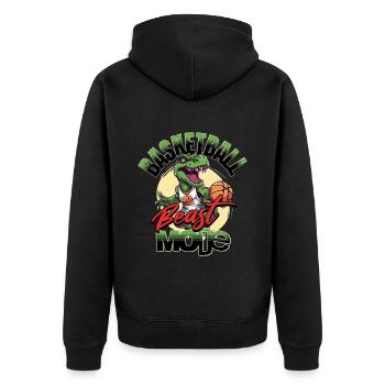 Basketball Dinosaure T-Rex Animal Player Cartoon - Veste à capuche bio Premium Unisexe - noir - Dos - Nico (187cm)