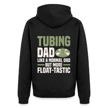 Wildwasser Rafting - Unisex Premium Bio Zip Hoodie - Schwarz - Hinten - Nico (187cm)