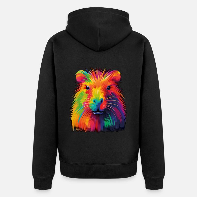 Capybara - Unisex Premium Bio Zip Hoodie - Schwarz