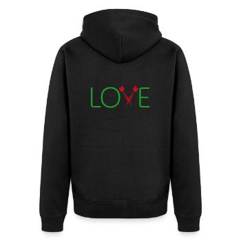 Fléchettes Fléchettes Amour - Veste à capuche bio Premium Unisexe - noir - Dos - Nico (187cm)