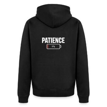 Batterie Batterie Patience Travail Stress - Veste à capuche bio Premium Unisexe - noir - Dos - Nico (187cm)