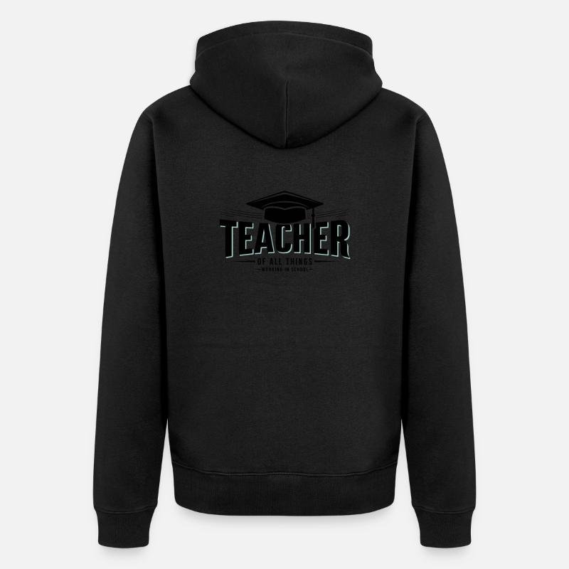 Enseignant Enseignant École Profession - Veste à capuche bio Premium Unisexe - noir