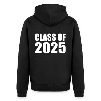 Class of 2025 - Unisex Premium Bio Zip Hoodie - Schwarz - Hinten - Nico (187cm)