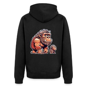 Neandertal - Veste à capuche bio Premium Unisexe - noir - Dos - Nico (187cm)