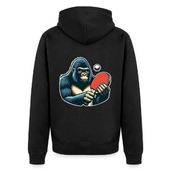 Table tennis - Unisex Premium Organic Zip Hoodie - black - Back - Nico (187cm)
