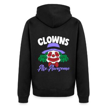 Les clowns sont géniaux cirque fête d’anniversaire comédie - Veste à capuche bio Premium Unisexe - noir - Dos - Nico (187cm)