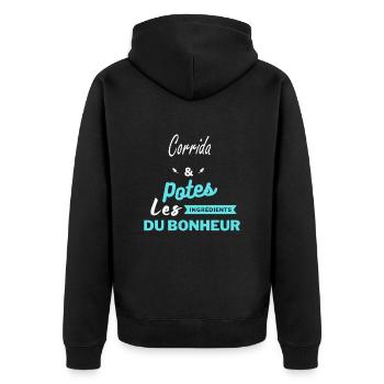potes les ingrédients du bonheur Corrida - Veste à capuche bio Premium Unisexe - noir - Dos - Nico (187cm)