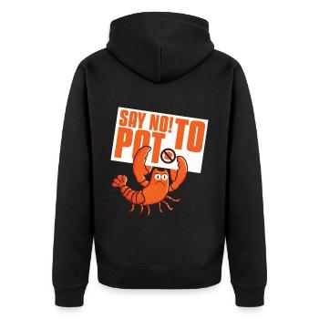 Krebse kochen Pun Krebs Saison Hummer - Unisex Premium Bio Zip Hoodie - Schwarz - Hinten - Nico (187cm)