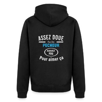Assez doue pour etre PECHEUR - Veste à capuche bio Premium Unisexe - noir - Dos - Nico (187cm)