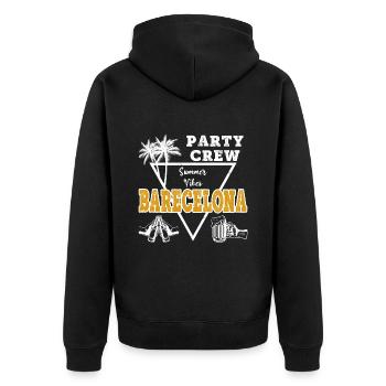 L’équipage de la fête de Barcelone célèbre les vacances de la bière alcoolisée - Veste à capuche bio Premium Unisexe - noir - Dos - Nico (187cm)