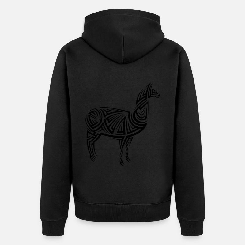 Tatouage tribal d’alpaga - Veste à capuche bio Premium Unisexe - noir