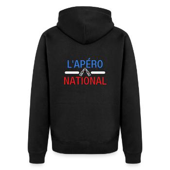 APERO NATIONAL - Veste à capuche bio Premium Unisexe - noir - Dos - Nico (187cm)