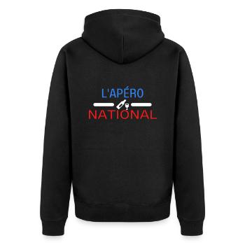 APERO NATIONAL - Veste à capuche bio Premium Unisexe - noir - Dos - Nico (187cm)