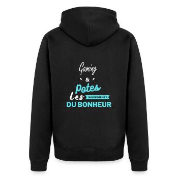 potes les ingrédients du bonheur Gaming - Veste à capuche bio Premium Unisexe - noir - Dos - Nico (187cm)