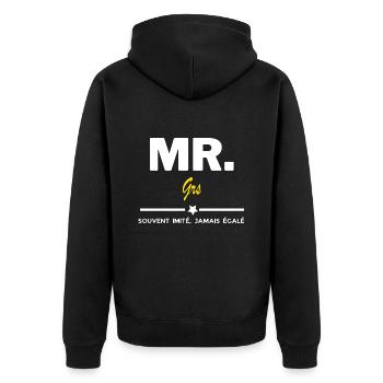 MR. souvent imité, jamais égalé Grs - Veste à capuche bio Premium Unisexe - noir - Dos - Nico (187cm)