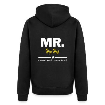MR. souvent imité, jamais égalé Hip Hop - Veste à capuche bio Premium Unisexe - noir - Dos - Nico (187cm)