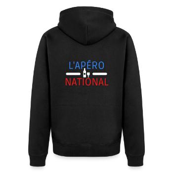 APERO NATIONAL - Veste à capuche bio Premium Unisexe - noir - Dos - Nico (187cm)
