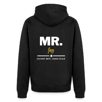 MR. souvent imité, jamais égalé Jazz - Veste à capuche bio Premium Unisexe - noir - Dos - Nico (187cm)