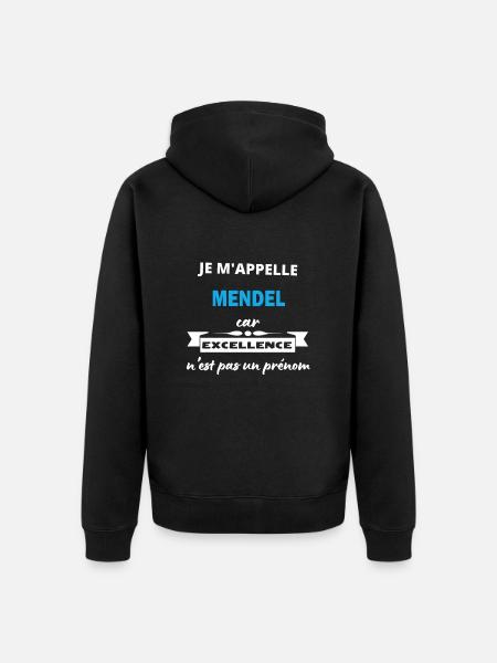 Je m'appelle excellence Mendel - Veste à capuche bio Premium Unisexe - noir