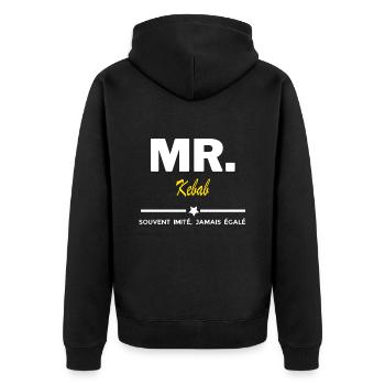 MR. souvent imité, jamais égalé Kebab - Veste à capuche bio Premium Unisexe - noir - Dos - Nico (187cm)