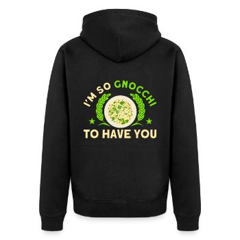 Noodles Noodle Lover Lasagna Spaghetti Gift - Unisex Premium Organic Zip Hoodie - black - Back - Nico (187cm)