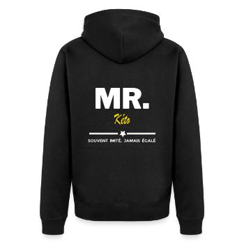 MR. souvent imité, jamais égalé Kéto - Veste à capuche bio Premium Unisexe - noir - Dos - Nico (187cm)