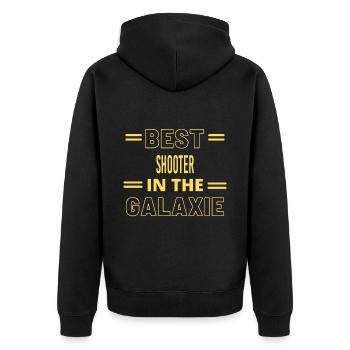 Best Ever IN THE GALAXIE SHOOTER - Unisex Premium Organic Zip Hoodie - black - Back - Nico (187cm)