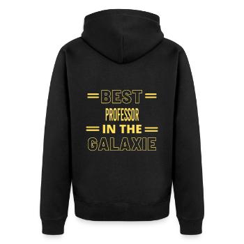Meilleur professeur de la galaxie - Veste à capuche bio Premium Unisexe - noir - Dos - Nico (187cm)