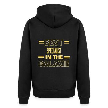 Best Ever IN THE GALAXIE SPECIALIST - Unisex Premium Organic Zip Hoodie - black - Back - Nico (187cm)
