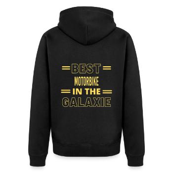La meilleure moto de la galaxie - Veste à capuche bio Premium Unisexe - noir - Dos - Nico (187cm)