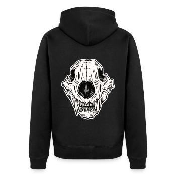 Skull Skeleton Skull Horror Cadeau d’Halloween - Veste à capuche bio Premium Unisexe - noir - Dos - Nico (187cm)