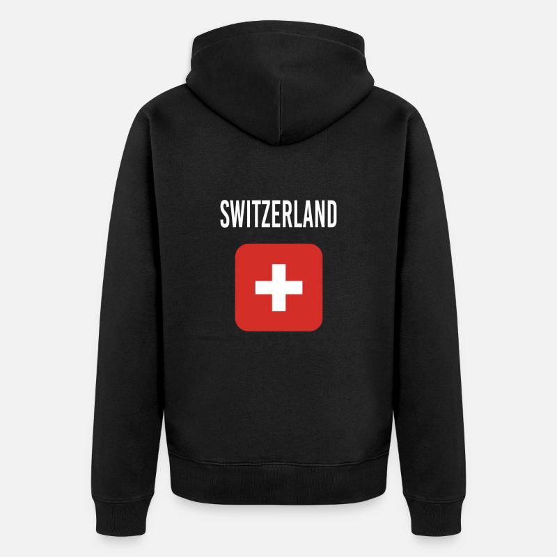 Suisse FLAG - Veste à capuche bio Premium Unisexe - noir