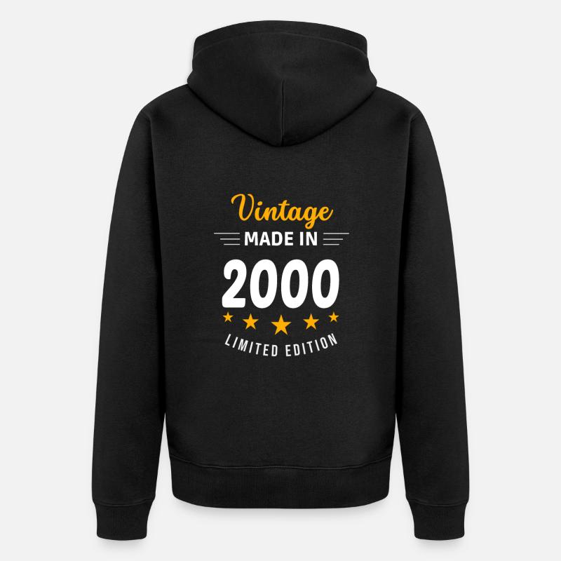 Millésime fabriqué en 2000 - Veste à capuche bio Premium Unisexe - noir