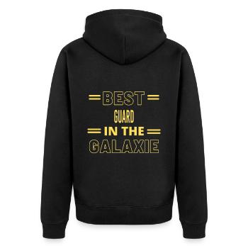 Best Ever IN THE GALAXIE GUARD - Unisex Premium Organic Zip Hoodie - black - Back - Nico (187cm)