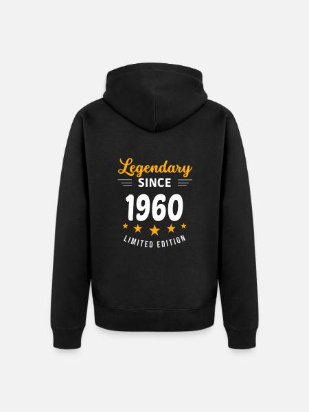 Legendär seit 1960 - Unisex Premium Bio Zip Hoodie - Schwarz