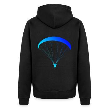 Paragliding Paragliding Men Women - Unisex Premium Organic Zip Hoodie - black - Back - Nico (187cm)