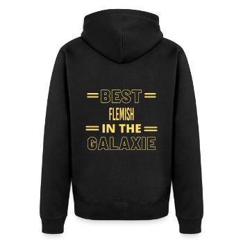 Best Ever IN THE GALAXIE FLEMISH - Unisex Premium Organic Zip Hoodie - black - Back - Nico (187cm)