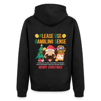 Cadeaux de Noël Noël - Veste à capuche bio Premium Unisexe - noir - Dos - Nico (187cm)