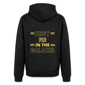 Best Ever IN THE GALAXIE EPICER - Unisex Premium Organic Zip Hoodie - black - Back - Nico (187cm)