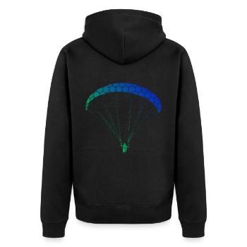 Paragliding Women Paragliding Men Paragliding - Unisex Premium Organic Zip Hoodie - black - Back - Nico (187cm)