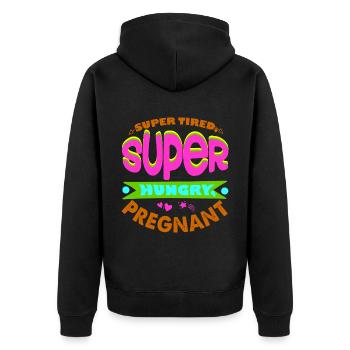 Mère Enceinte Bébé Nourrisson T-shirt Maman - Veste à capuche bio Premium Unisexe - noir - Dos - Nico (187cm)