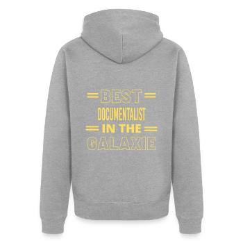 Best Ever IN THE GALAXIE DOCUMENTALIST - Veste à capuche bio Premium Unisexe - gris chiné - Dos - Nico (187cm)