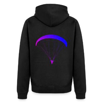 Paragleiten Paragleiter Gleitschirm Paragliding - Unisex Premium Organic Zip Hoodie - black - Back - Nico (187cm)