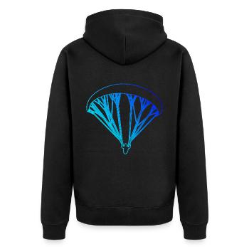 Paragleiten Gleitschirm Paragliding Paragleiter - Unisex Premium Organic Zip Hoodie - black - Back - Nico (187cm)