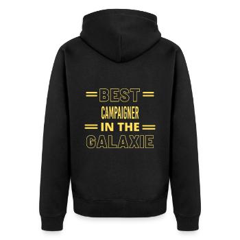 Best Ever IN THE GALAXIE CAMPAIGNER - Veste à capuche bio Premium Unisexe - noir - Dos - Nico (187cm)