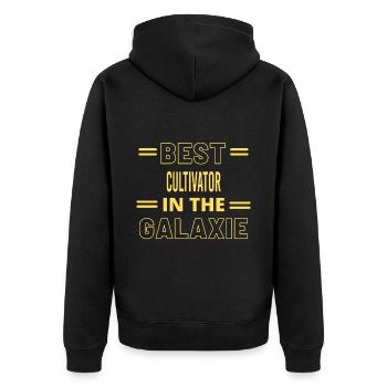 Best Ever IN THE GALAXIE CULTIVATOR - Unisex Premium Organic Zip Hoodie - black - Back - Nico (187cm)