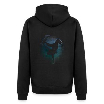 Skateboarder Homme Patinage Skateboard - Veste à capuche bio Premium Unisexe - noir - Dos - Nico (187cm)