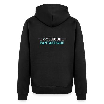 Collègue fantastique - Veste à capuche bio Premium Unisexe - noir - Dos - Nico (187cm)